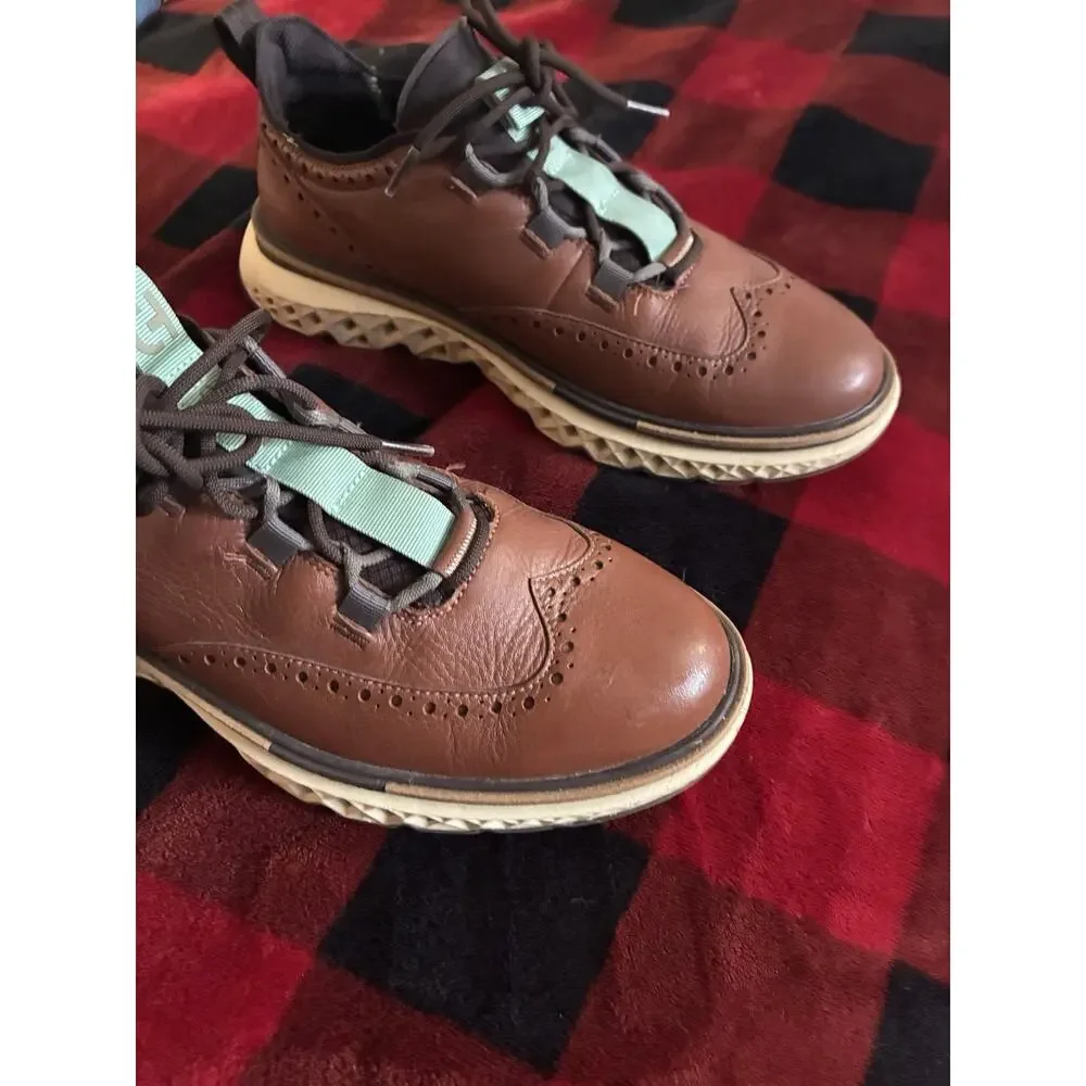 Cole Haan Men’s Brown Leather zerogrand Wingtip Oxford size 11